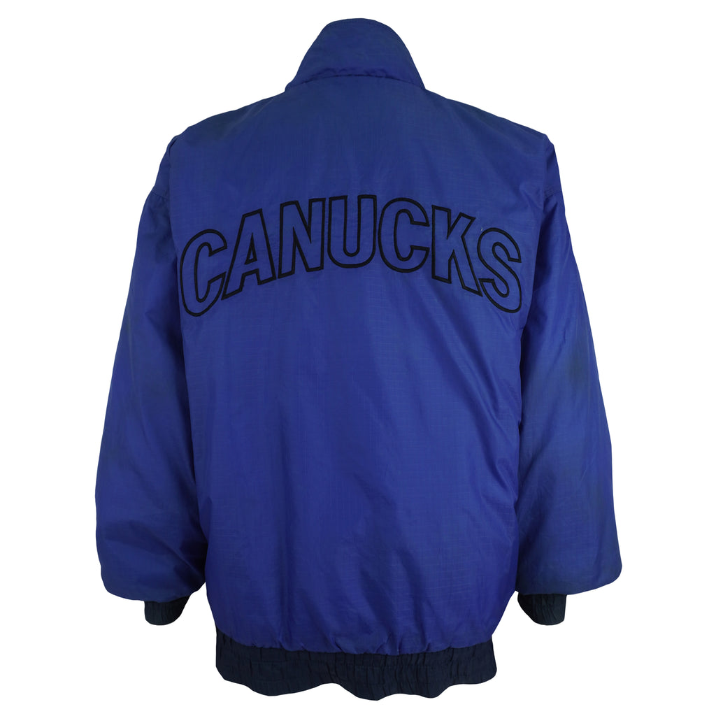 NHL (Pro Player) - Vancouver Canucks Reversible Jacket 1990s Large Vintage Retro Hockey