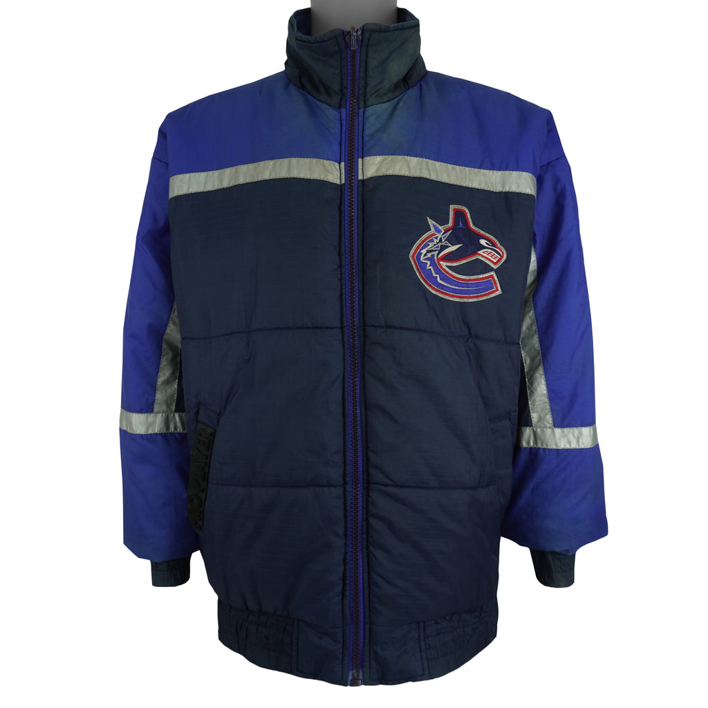 NHL (Pro Player) - Vancouver Canucks Reversible Jacket 1990s Large Vintage Retro Hockey