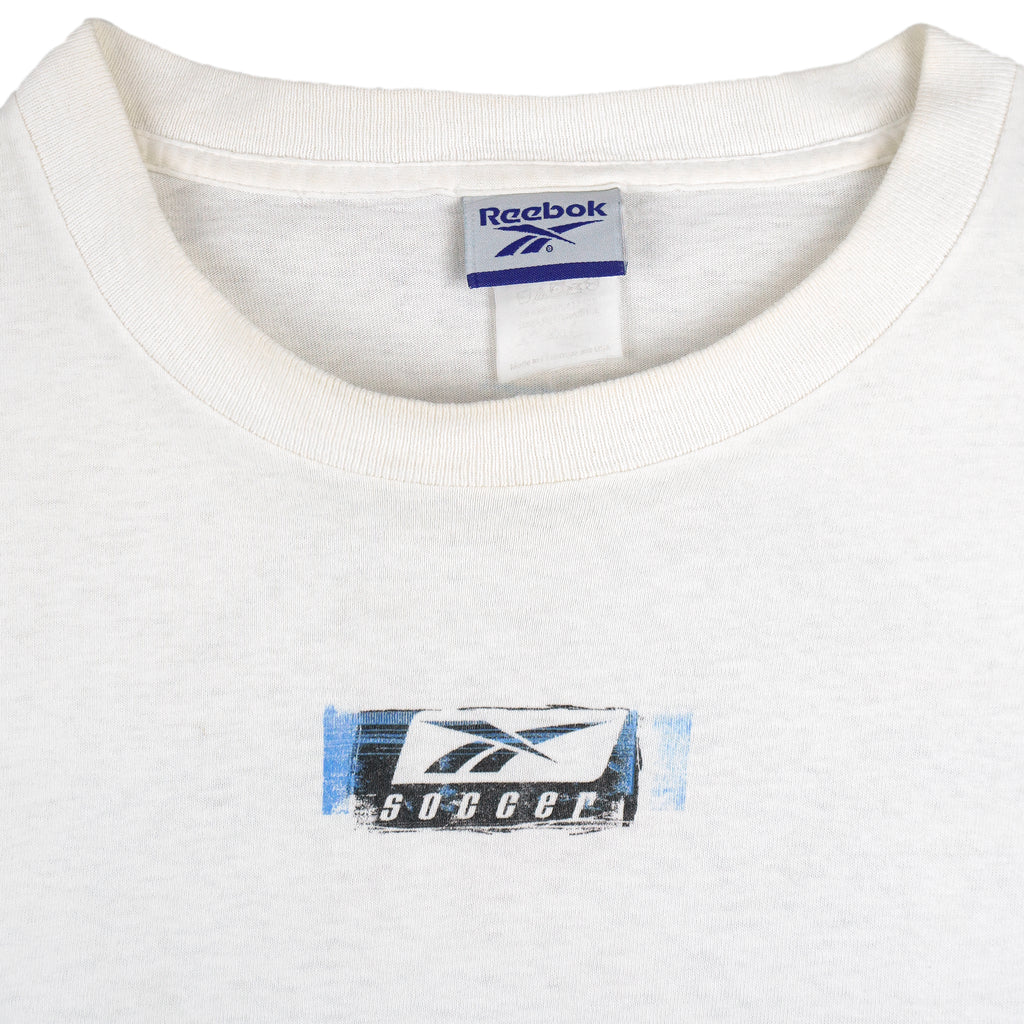 Reebok - Soccer Big Logo Single Stitch T-Shirt 1990s XX-Large Vintage Retro