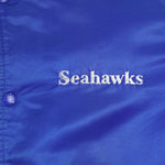 Starter (Pro Line) - Seattle Seahawks Button Up Satin Jacket 1980s Large Vintage Retro Football