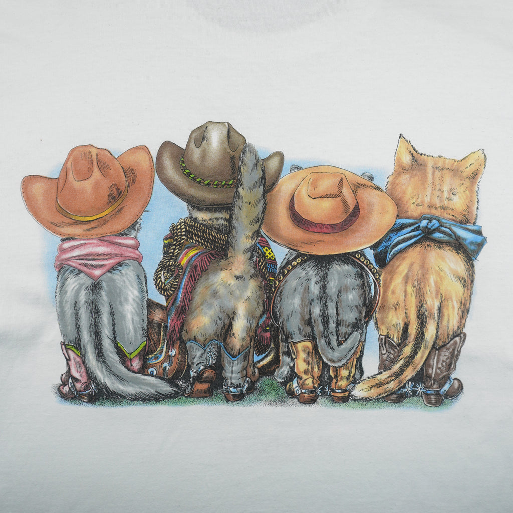 Vintage (Anvil) - Cowboy Cats Nashville Tennessee T-Shirt 1980s X-Large Vintage Retro