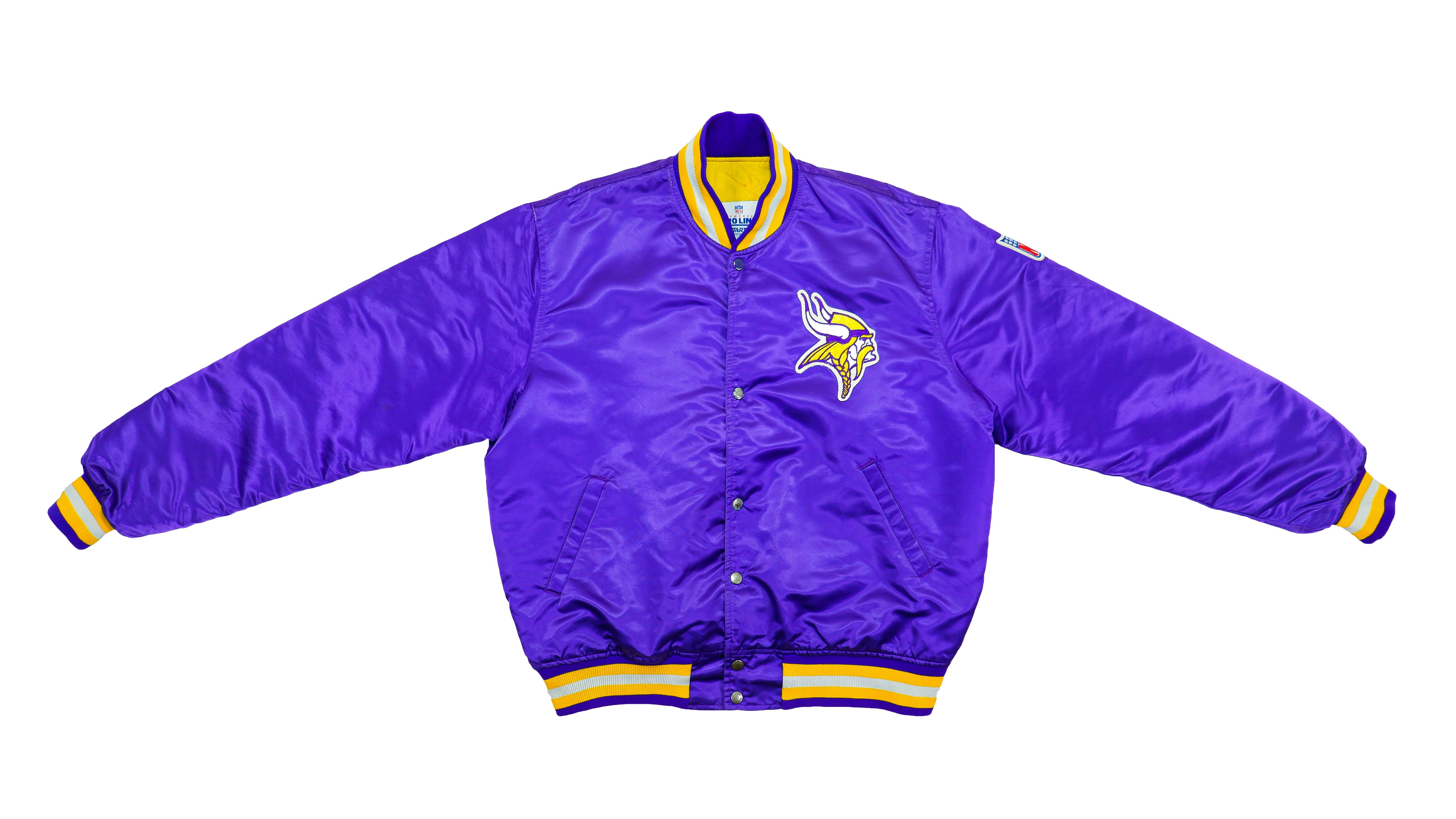 Minnesota Vikings: 1980's Satin Proline Starter Bomber Jacket (L