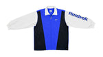 Reebok - Black, Blue & White Spell-Out Windbreaker 1990s Large Vintage Retro