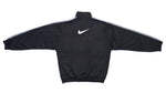 Nike - Black Big Logo Track Jacket 1990s Medium Vintage Retro