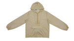 Lacoste - Beige IZOD 1/4 Zip Hooded Jacket 1990s Medium Vintage Retro