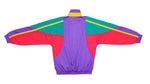 Puma - Purple, Red & Green Colorblock Track Jacket 1990s Medium Vintage Retro