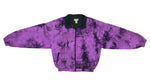 Reebok - Purple Patterned Windbreaker 1990s Large Vintage Retro