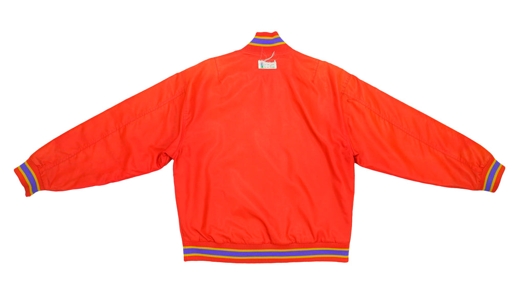 Champion - Red Button Up Basketball Jacket 1990s Large Vintage Retro
