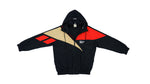 Reebok - Vetement Black & Red Zip-Up Hooded Jacket 1990s Medium