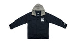 DC Shoes - Black Big Logo Hooded Windbreaker Large Vintage Retro