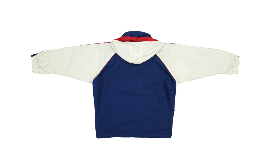 Ellesse - Blue with White Hooded Jacket 1990s Large Vintage Retro