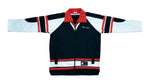 Champion - Black, White & Red Colorblock Shirt 1990s Medium