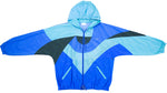 Adidas - Blue Colorway Hooded Windbreaker 1990s X-Large