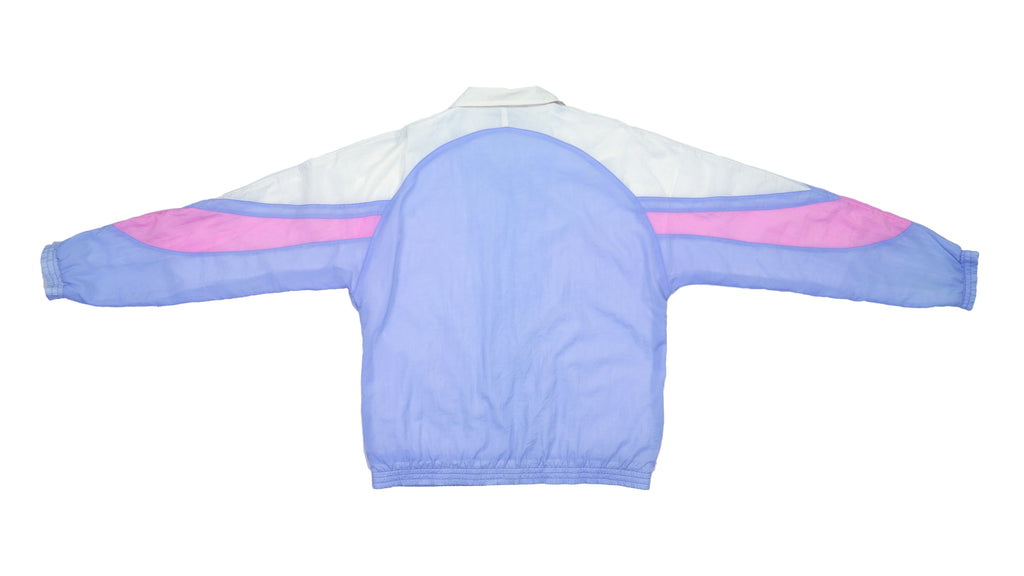 Vintage Retro Reebok Light Purple & Pink Tricolor Windbreaker Jacket 1990s Small