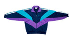 Kappa - Blue & Purple Taped Logo Track Jacket 1990s Medium