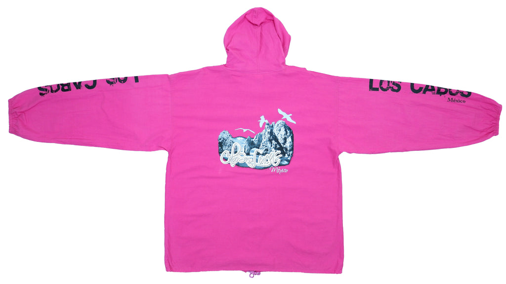 Retro Vintage - Los Cabos Pink Windbreaker 1990s X-Large