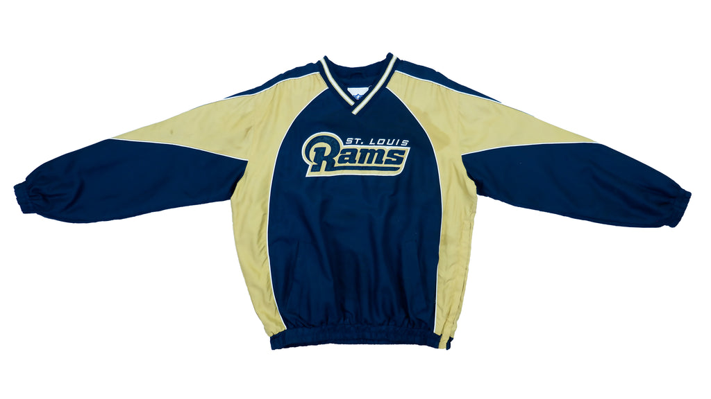 Vintage Retro Football NFL - St. Louis Rams  Big Logo Pullover 1990s Large