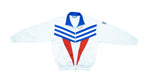 Adidas - White & Blue Track Jacket 1990s Large Vintage Retro