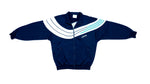 Adidas - Blue with White Stripes Track Jacket 1990s Medium Vintage Retro