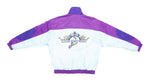 Puma - White & Purple Luxury Sport Resort Windbreaker 1990s Large Vintage Retro 