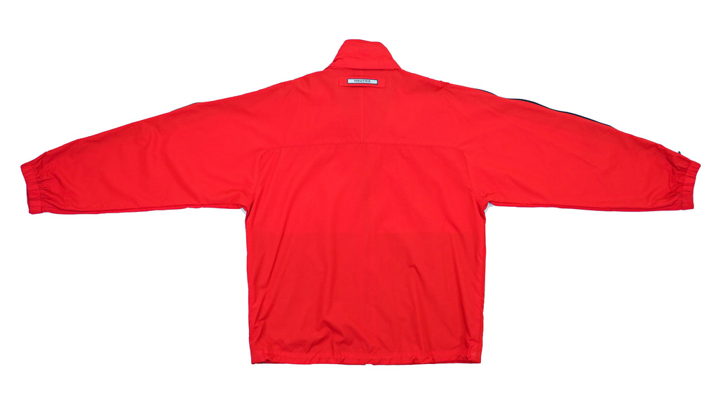 Nautica - Red Competition Windbreaker 1990s Large Vintage Retro