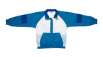 Reebok - Blue and White Big Logo Windbreaker 1990s Medium