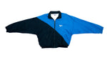 Reebok - Black and Blue Big Logo Windbreaker 1990s Large Vintage Retro