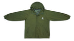 Timberland - Green Spell-Out Hooded Windbreaker 1990s X-Large Vintage Retro