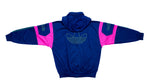 Adidas - Blue & Pink Big Logo Track Jacket 1990s Medium Vintage Retro 