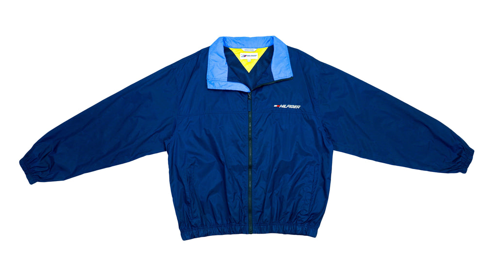 Tommy Hilfiger - Blue Windbreaker Jacket and Pants Set 1990s X-Large Vintage Retro 