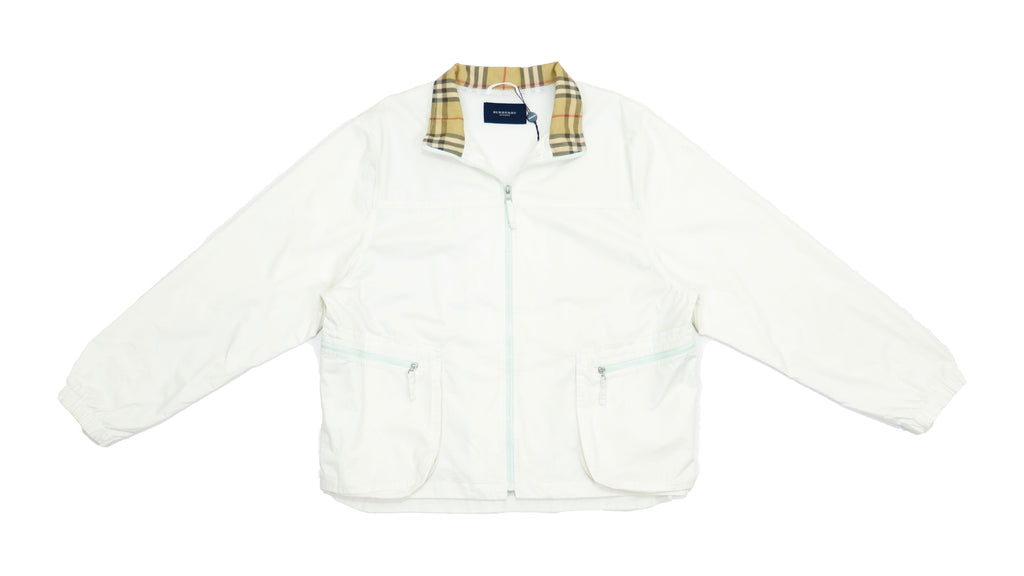 Burberry - White Harrington Jacket Large Vintage Retro