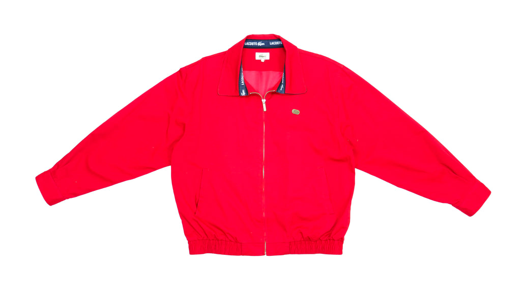 Lacoste - Red Harrington Jacket 1990s X-Large Vintage Retro