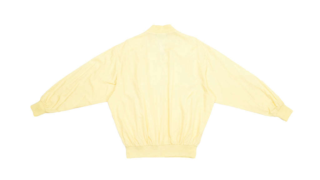 Lacoste - Yellow Chemise Bomber Windbreaker 1990s Large Vintage Retro