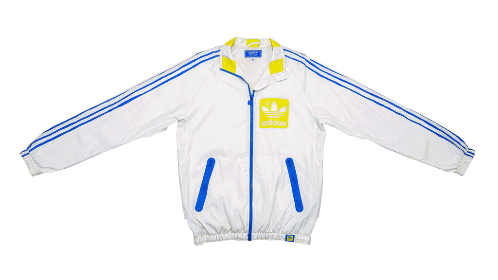 Adidas - White Skateboard Windbreaker 1990s Medium Vintage Retro 