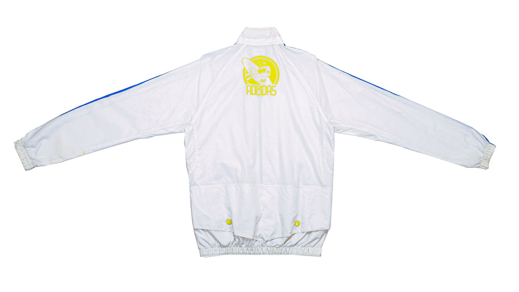 Adidas - White Skateboard Windbreaker 1990s Medium Vintage Retro 