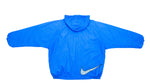 Nike - Blue Big Logo Hooded Jacket 1990s XX-Large