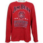 Vintage - Red Jim Beam  Spell-Out Long-sleeve Shirt 1990s Large Vintage Retro