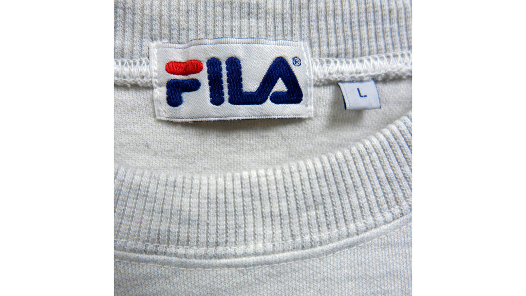 FILA - Grey Big Logo T-Shirt 1990s Large Vintage Retro