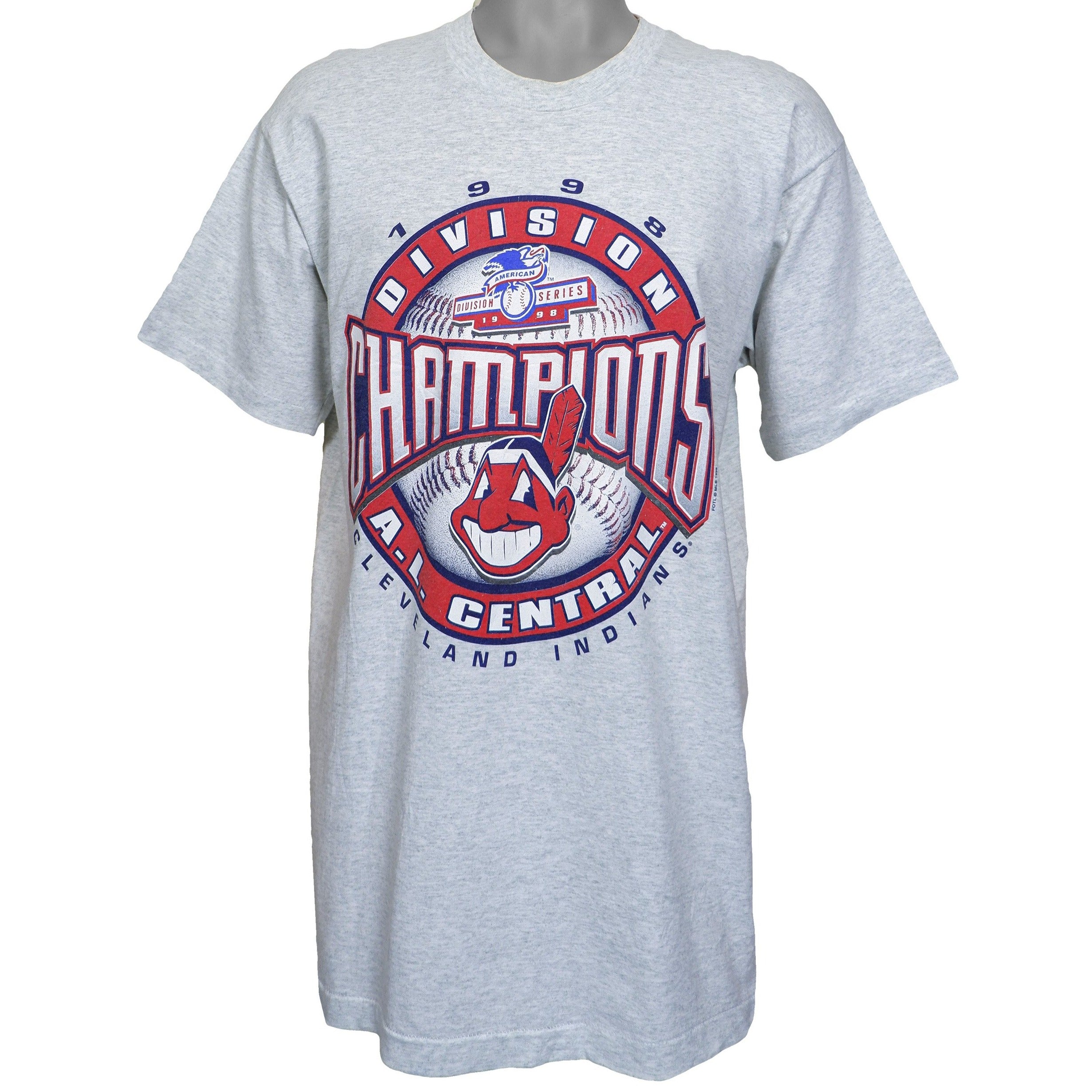 Vintage MLB - Cleveland Indians, Central Division Champions T-Shirt 1998  Large – Vintage Club Clothing