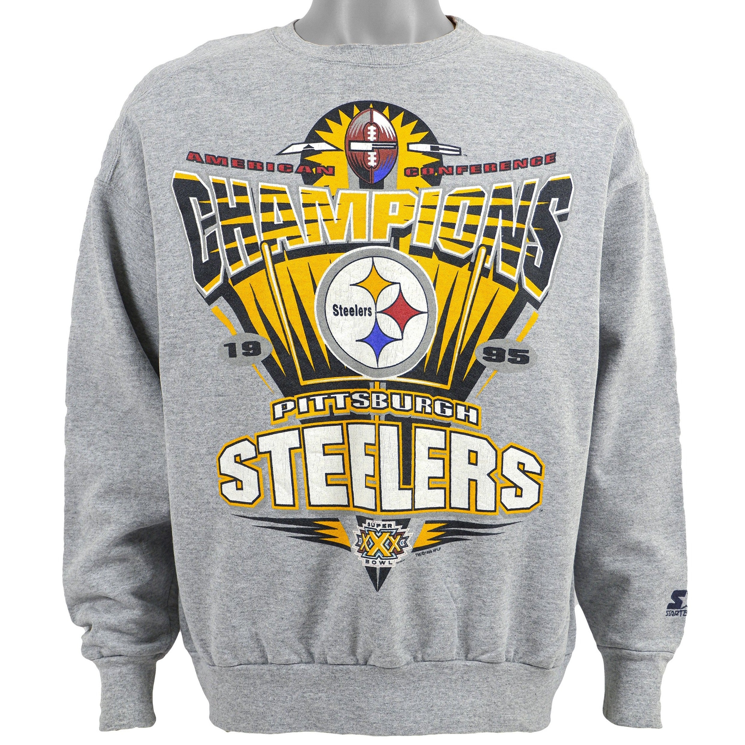 Vintage 1995 Nfl Pittsburgh Steelers Embroidered Sweatshirt