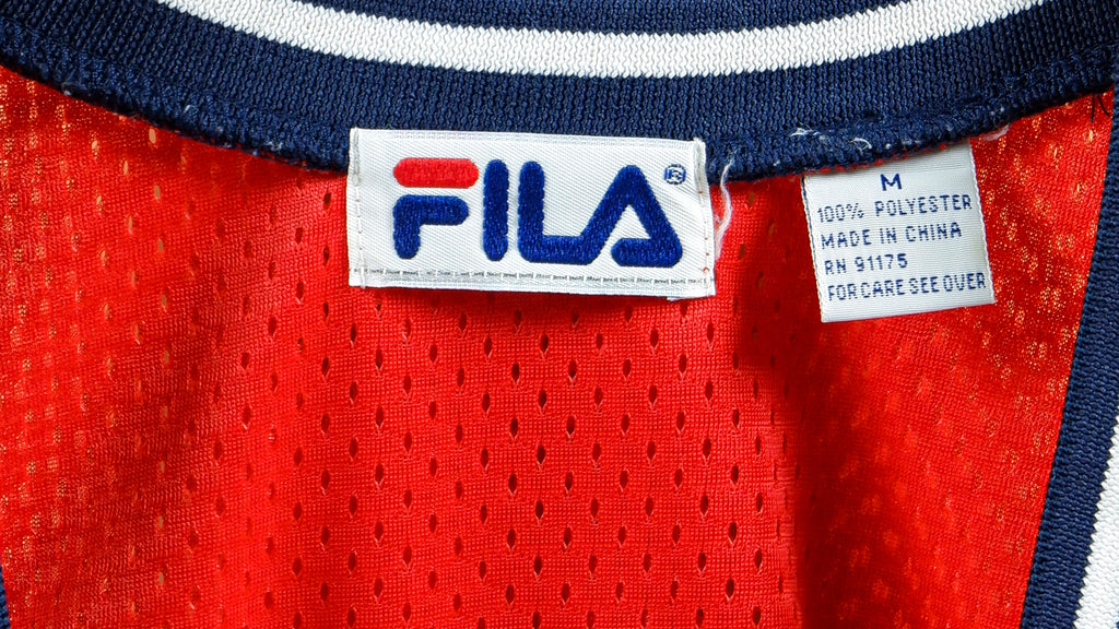 FILA - Red Basketball Jersey 1990s Large Vintage Retro