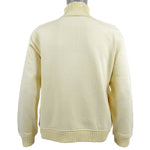 Tommy Hilfiger - Cream Spell-Out 1/4 Zip Sweatshirt Large Vintage Retro