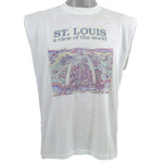 Vintage - St. Louis - A View of the World Tank Top 1980s X-Large Vintage Retro