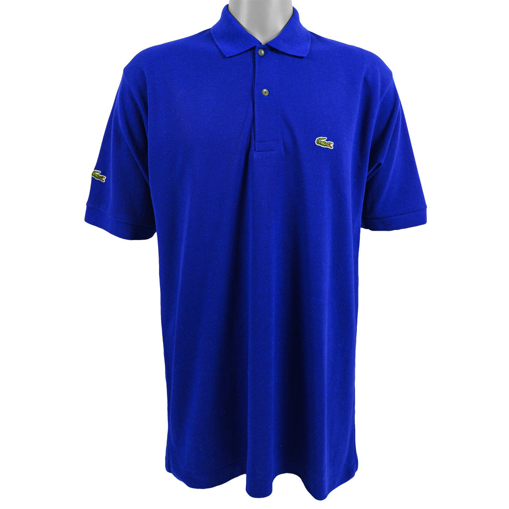 Lacoste - Blue Polo T-Shirt Large Vintage Retro