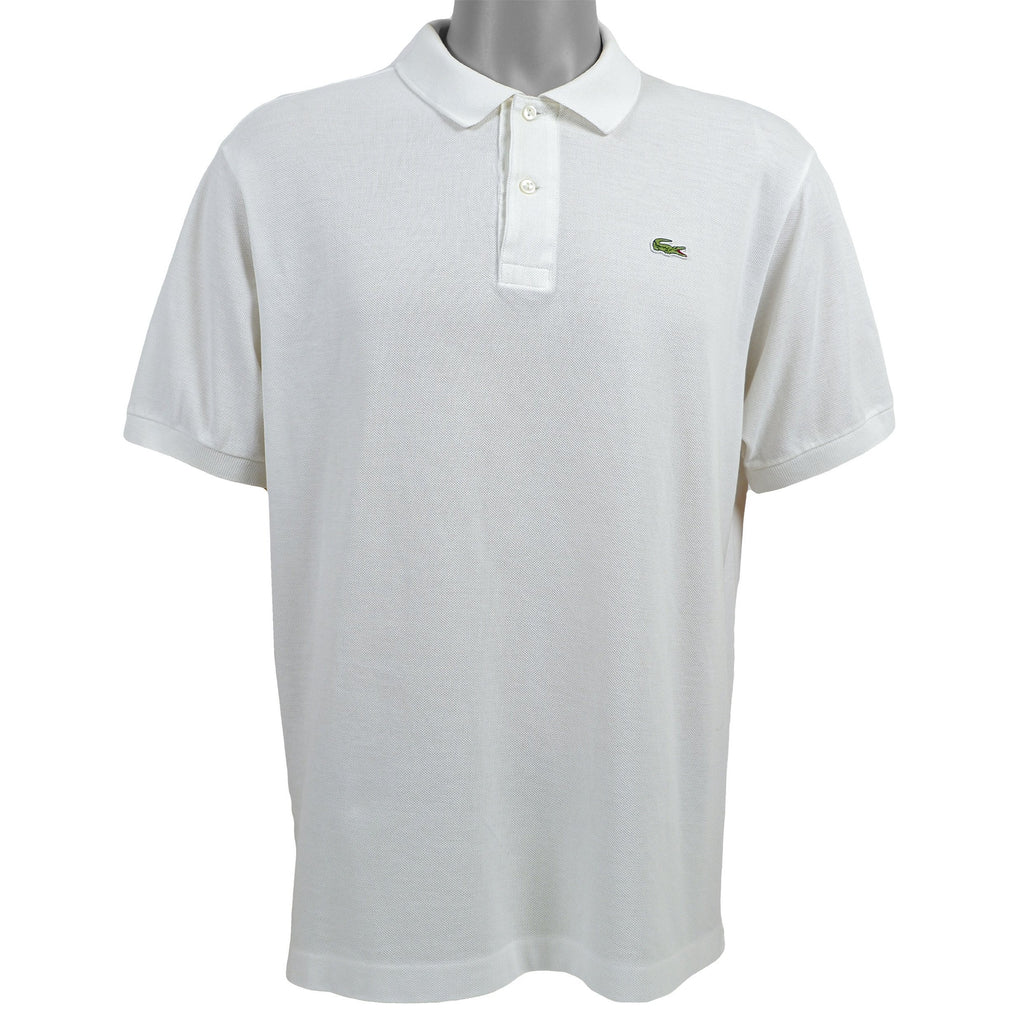 Lacoste - White Polos T-Shirt Large Vintage Retro