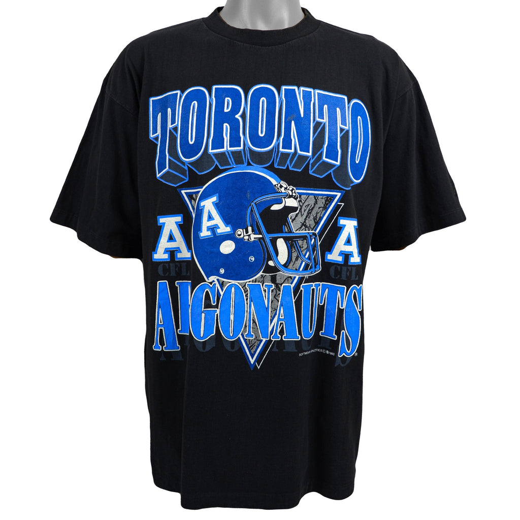 CFL (Athletics Softwear) - Toronto Argonauts Spell-Out T-Shirt 1993 Large Vintage Retro Football