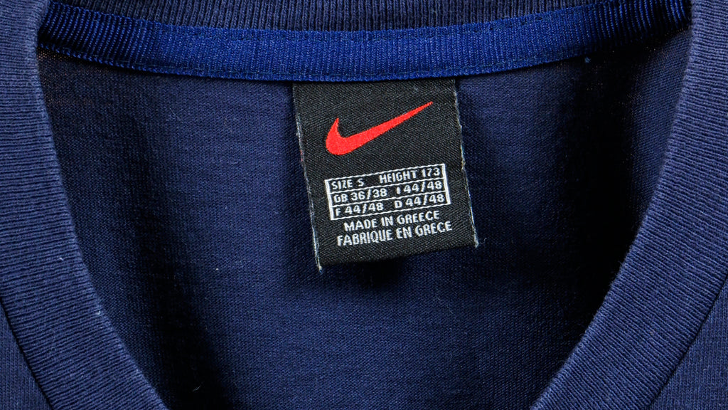 Nike - Blue Classic T-Shirt 1990s Small Vintage Retro