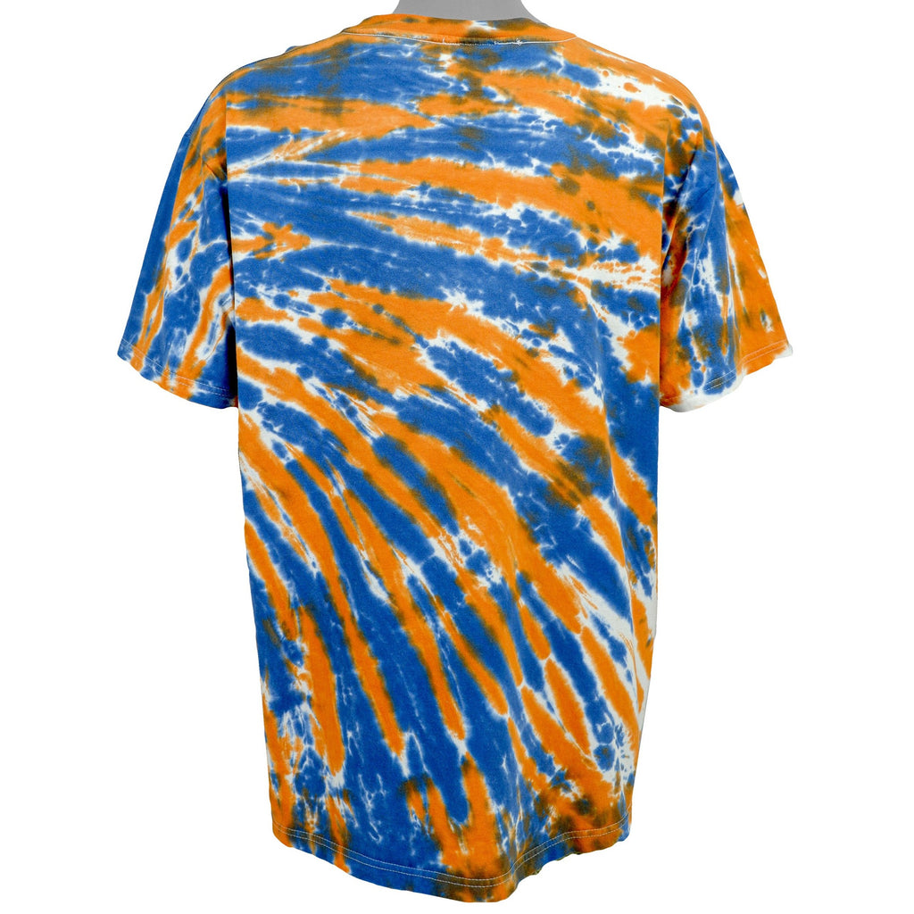 Champion - Denver Broncos Tie-die Spell-Out T-Shirt 1990s Large Vintage Retro NFL Football