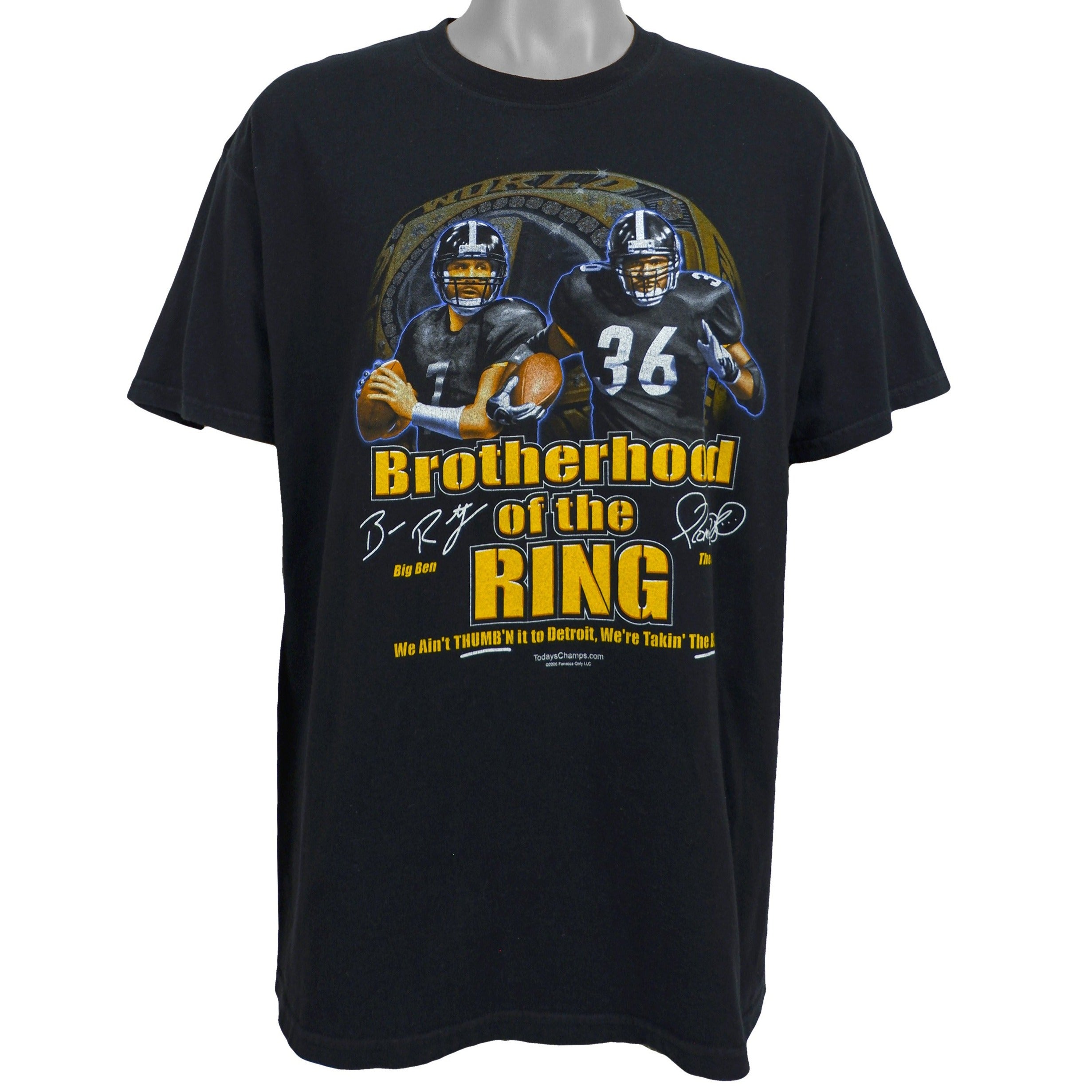 REEBOK Pittsburgh Steelers Superbowl 'One For the Thumb' T-Shirt