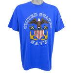 Vintage (Hanes) - Blue United States Navy T-Shirt 1990s X-Large Vintage Retro